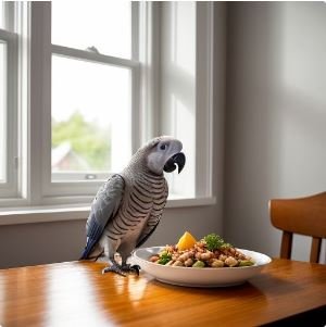 Food for African Grey parrot.