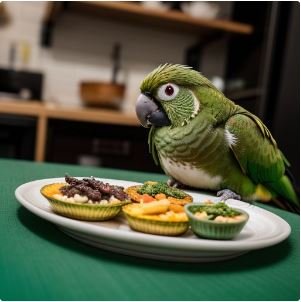 Diet for Green cheeked conure in winter.
