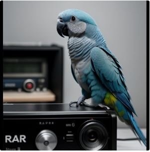  Blue Quaker Parrot Training to Talk.