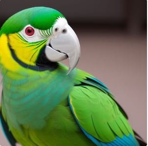 Indian ringneck parakeet showing his beauty. 