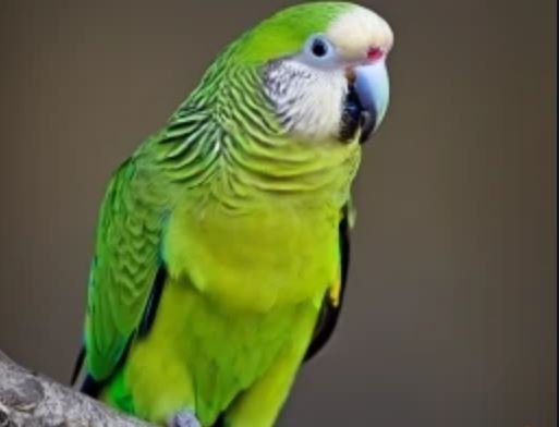 A Quaker parakeet trying to understand talking.