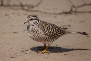 Bobwhite quail as a pet, famous for egg laying.