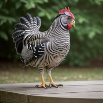 Barred Plymouth Rock chickens breed.
