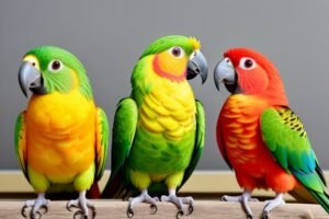 comparing types of conures.