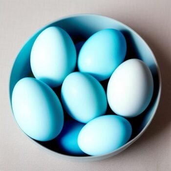 Blue egg-laying chickens.